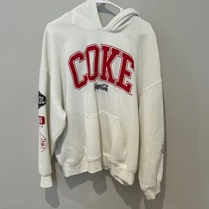 Coca Cola White Hoodie with Red Accents